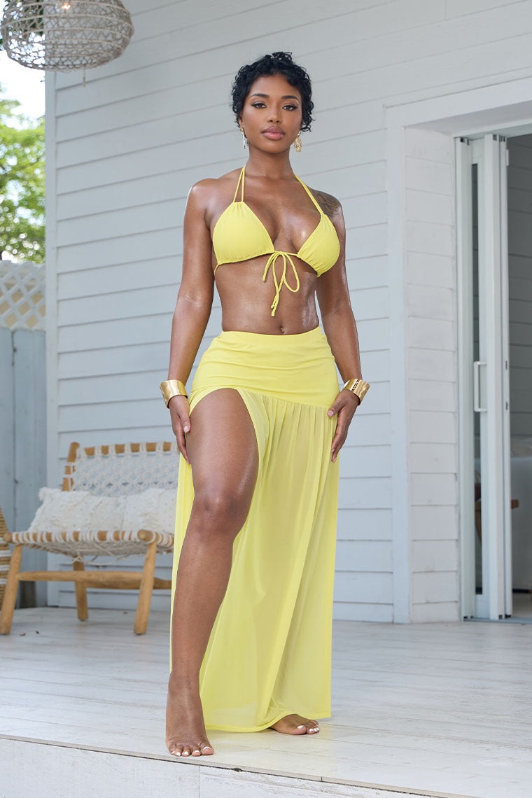 ALANA MAXI SKIRT-YELLOW