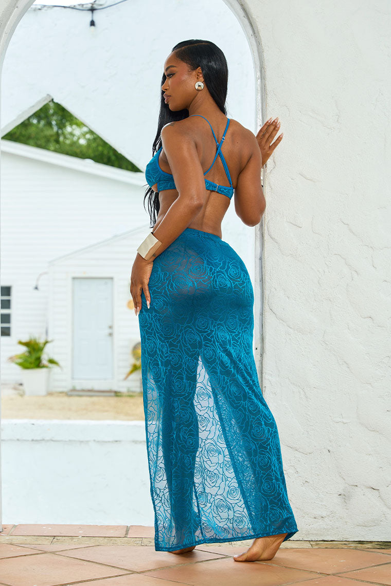 SCARLETT SKIRT-BLUE